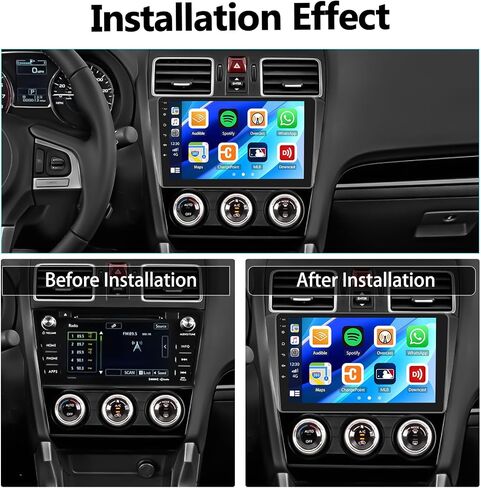 [2+64G] ستيريو سيارة Android 13 لسيارة Subaru Forester Impreza WRX STi 2016-2018 مع Carplay&Android Auto، راديو سيارة بشاشة تعمل باللمس 9 بوصة مع وصلة مرآة GPS WiFi Bluetooth FM/RDS SWC HiFi+كاميرا احتياطية in Kuwait