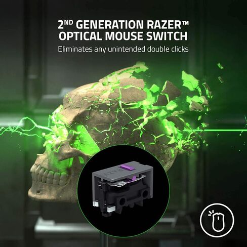 ماوس الألعاب اللاسلكي Razer DeathAdder v2 Pro: مستشعر بصري 20K DPI - أسرع 3X من المفتاح البصري الميكانيكي - إضاءة Chroma RGB - 8 أزرار قابلة للبرمجة - أسود كلاسيكي (متجدد) in Saudi Arabia