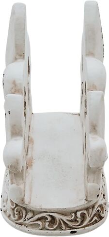 Fleur De Lis Napkin Holder, White Distressed Finish, French Themed Décor, Stylish Tabletop Decoration, 5.5 Inches in Saudi Arabia