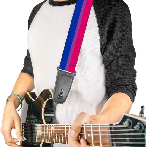 Buckle-Down Guitar Strap, Flag Bisexual Pink Purple Blue, 2 Inches Wide in Saudi Arabia