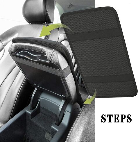 Dreaweet Aztec Car Center Console Armrest Cover Pad,Boho Car Accessories Center Console Armrest Cushion for Vehicle,Car Armrest Cover Black in Saudi Arabia