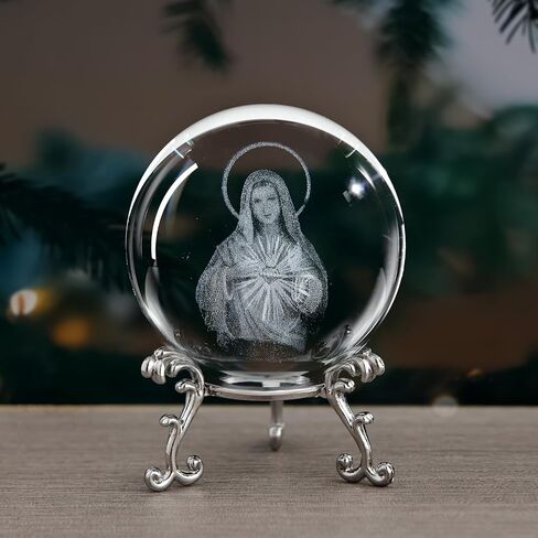 Chinese Dragon Crystal Ball with Stand 3D Laser Engraved Dragon Statue Decor Glass Sphere Paperweight Gifts for Men Kids(2.4 in) in Saudi Arabia