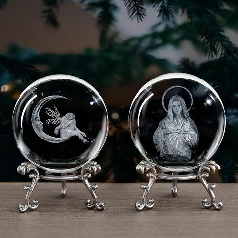 Chinese Dragon Crystal Ball with Stand 3D Laser Engraved Dragon Statue Decor Glass Sphere Paperweight Gifts for Men Kids(2.4 in) in Saudi Arabia