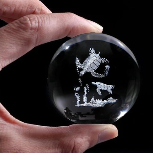 Chinese Dragon Crystal Ball with Stand 3D Laser Engraved Dragon Statue Decor Glass Sphere Paperweight Gifts for Men Kids(2.4 in) in Saudi Arabia