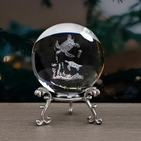 Chinese Dragon Crystal Ball with Stand 3D Laser Engraved Dragon Statue Decor Glass Sphere Paperweight Gifts for Men Kids(2.4 in) in Saudi Arabia