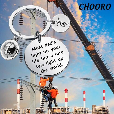 CHOORO Electric Gift Lineman Dad Gift معظم الأب يضيء سلسلة مفاتيح حياتك in Kuwait