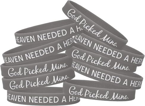 سوار معصم من السيليكون Fight Like a Girl Heaven Needed a Hero God Picked Mine (عبوة من 10 قطع) in Kuwait