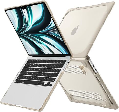 حافظة DONGKE لجهاز MacBook Pro 13 بوصة 2023 2022 2021 2020 A2338 M2 M1 A2289 A2251 مع شريط اللمس ومعرف اللمس، هيكل صلب من البلاستيك المتين المقاوم للصدمات مع مسند قابل للطي، رمادي لافندر in Kuwait