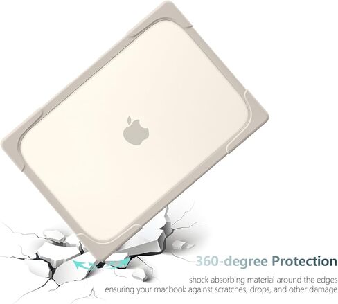 حافظة DONGKE لجهاز MacBook Pro 13 بوصة 2023 2022 2021 2020 A2338 M2 M1 A2289 A2251 مع شريط اللمس ومعرف اللمس، هيكل صلب من البلاستيك المتين المقاوم للصدمات مع مسند قابل للطي، رمادي لافندر in Kuwait