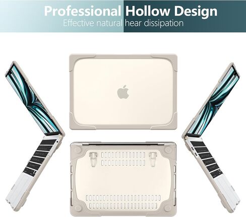 حافظة DONGKE لجهاز MacBook Pro 13 بوصة 2023 2022 2021 2020 A2338 M2 M1 A2289 A2251 مع شريط اللمس ومعرف اللمس، هيكل صلب من البلاستيك المتين المقاوم للصدمات مع مسند قابل للطي، رمادي لافندر in Kuwait