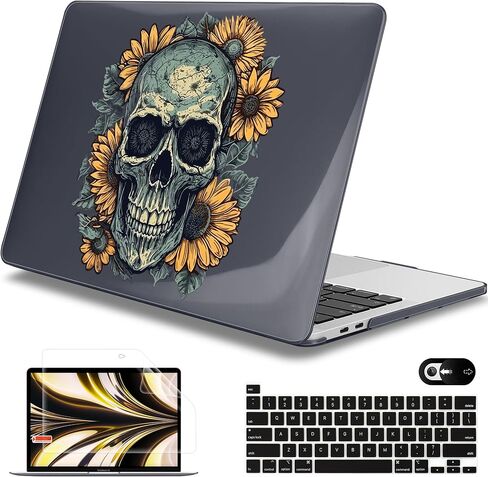 حافظة Mektron لجهاز MacBook Pro 13 بوصة إصدار 2022 2020 A2338 M2 M1 A2289 A2251، غطاء بلاستيكي صلب مطبوع مع غطاء لوحة المفاتيح لجهاز MacBook Pro الجديد 13.3 بوصة، شريط لمس، صبار بألوان مائية in Kuwait