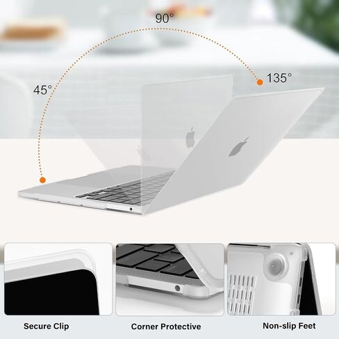 حافظة MOSISO متوافقة مع جهاز MacBook Pro 13 بوصة M2 2024-2016 A2338 M1 A2251 A2289 A2159 A1989 A1708 A1706، حافظة صلبة من البلاستيك المقاوم للكسر بإطار من مادة TPU الناعمة وغطاء لوحة المفاتيح وغطاء كاميرا الويب، أسود in Saudi Arabia