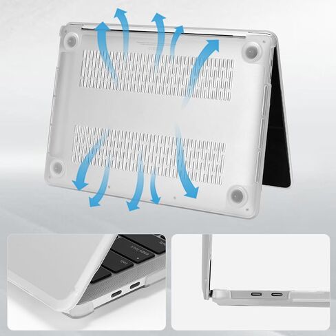 حافظة MOSISO متوافقة مع جهاز MacBook Pro 13 بوصة M2 2024-2016 A2338 M1 A2251 A2289 A2159 A1989 A1708 A1706، حافظة صلبة من البلاستيك المقاوم للكسر بإطار من مادة TPU الناعمة وغطاء لوحة المفاتيح وغطاء كاميرا الويب، أسود in Saudi Arabia