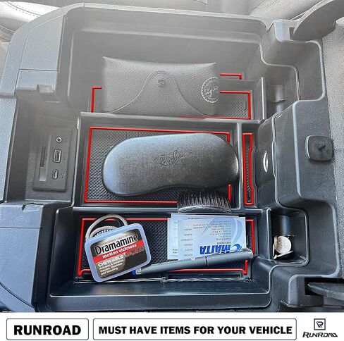 Center Console Organizer Compatible with 2019-2022 Chevy Silverado 1500/GMC Sierra 1500 and 20-23 Silverado/Sierra 2500HD/3500HD (Full Console with Bucket Seats ONLY) Accessories Tray Black in Saudi Arabia