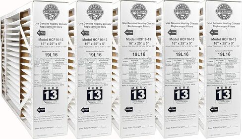 Lennox 19L16-16" x 25" x 5" Healthy Climate HCF16-13 Air filter, MERV 13 (2-Pack) in Kuwait