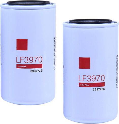 2 Pack of LF3970 Lube Oil Filter Replaces 3937736, 5404947, B7177, 57182MP, P550428, P551019, BT595, 14406393, LFP3970 Fits Cummins QSB 5.9L 6.7L, ISB Engine Ford Freightliner Kenworth Peterbilt in Saudi Arabia