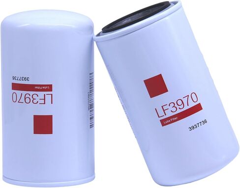 2 Pack of LF3970 Lube Oil Filter Replaces 3937736, 5404947, B7177, 57182MP, P550428, P551019, BT595, 14406393, LFP3970 Fits Cummins QSB 5.9L 6.7L, ISB Engine Ford Freightliner Kenworth Peterbilt in Saudi Arabia