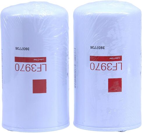 2 Pack of LF3970 Lube Oil Filter Replaces 3937736, 5404947, B7177, 57182MP, P550428, P551019, BT595, 14406393, LFP3970 Fits Cummins QSB 5.9L 6.7L, ISB Engine Ford Freightliner Kenworth Peterbilt in Saudi Arabia