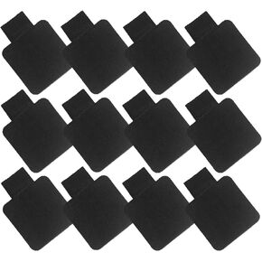 Self-Adhesive Pen Holder with Elastic Band Loop 12 Pcs Black Leather Pencil Stylus Loop Holder for Journals, Notebooks, Planner