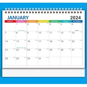 تقويم مكتب 2024، تقويم مكتب قائم، يناير 2024 - ديسمبر 2024 تقويم مكتبي قابل للطي، 9 بوصة × 7.3 بوصة تقويم مكتب شهري صغير للمنزل والمكتب والمدرسة - زهرة كبيرة in Saudi Arabia