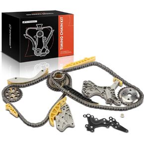 A-Premium 13PCS Engine Timing Chain Kit W/Sprocket & Tensioner & Guide Compatible with Volkswagen - Jetta 2005-2007, Beetle 2006-2008, Rabbit 2006-2007 - L5 2.5L - Replace# 07K103081, 07K109469G