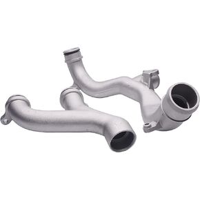 Set of 2 Aluminum Thermostat Top Crossover Hose Coolant Pipe Water Outlet Compatible with Range Rover Sport LR4 Velar Discovery/Jaguar XE XF XJ F-Type Replace#:LR092992 LR090630 AJ813917 AJ813865