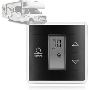 3316250.712 RV Single Zone Wall Thermostat Fit for Dometic, w/Digital Temperature Display Compatible with Camper RVs and Trailers, Black.