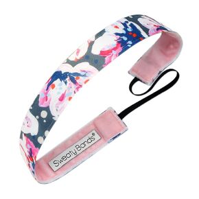 Sweaty Bands Women's Girls Headband - Non-Slip Velvet-Lined Princess Hairband - Crown Me Blue