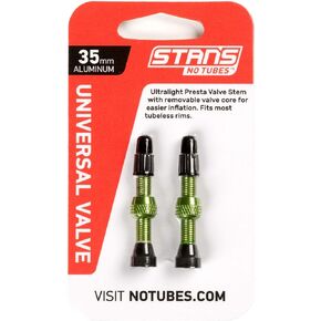 Stan's NoTubes Universal Presta Valve Stems - Aluminium - Red - 35mm - Pair