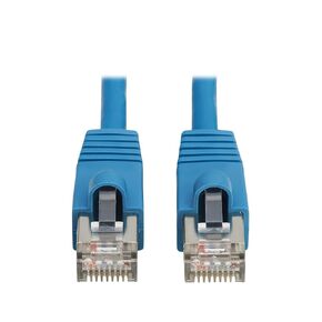 Tripp Lite Cat8 40G PoE Shielded Ethernet Cable, 1.6 Feet / 0.5 Meters, Flame-Resistant LSZH Jacket, Power Over Ethernet, Snagless RJ45, SSTP, Male-to-Male, Blue(N272L-F0P5M-BL)