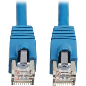 Tripp Lite Cat8 40G PoE Shielded Ethernet Cable, 1.6 Feet / 0.5 Meters, Flame-Resistant LSZH Jacket, Power Over Ethernet, Snagless RJ45, SSTP, Male-to-Male, Blue(N272L-F0P5M-BL) in Saudi Arabia
