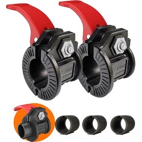 Barbell Clips 1 inch I Multi-Size Adjustable Barbell Collar I 1 inch Barbell ClampsIQuick Release Weight Clips Pair of Locking for Dumbbell Bar (Black 0.9-1.18inch)