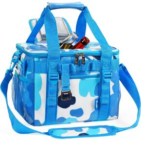 Tirrinia Large Insulated Cooler Bag - Outdoor Leakproof Cooler Box for Women & Men - Portable Freezer Bag with Adjustable Shoulder Strap for Camping, Picnic, Golf, Beach