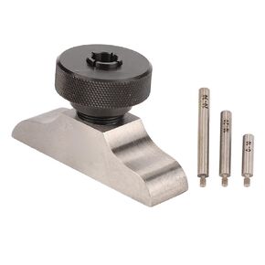 Depth Dial Indicator Base Depth Gauge Holder Stainless Steel Depth Micrometer Base Stand with 3 Pcs Extension Rods (63 * 17mm)