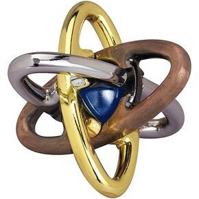 Bits and Pieces - EZ Atom Metal Puzzle - Marble in The Center Puzzle - Brainteaser Puzzle - Measures 3-1/4" x 3-1/4" x 3-1/4"