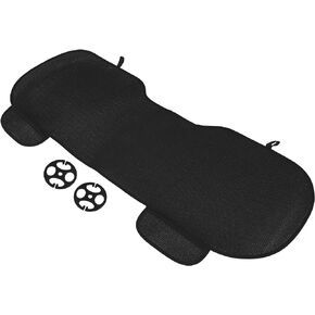 X AUTOHAUX Car Back Seat Cushion Black Breathable PU Leather Universal Car Interior Seat Protector Mat Pad Fit Most Car Truck SUV & Van