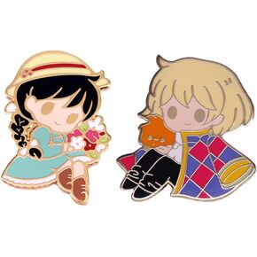 Howls Mobile Pin Castle Anime Howl's Cosplay Pins Jewerly Merch Gifts For Men Women