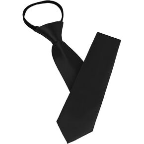 Men Ties, Zipper Neck Tie for Men Solid Color Pre-tied Adjustable Necktie for Business Graduation Wedding Formal Ties