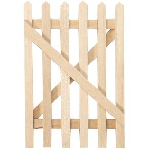 Dollhouse Windows Fence, Wooden Fairy Garden Fence Miniature Dollhouse Furniture Frame DIY for Dolls Houses Decoration-1: 12 Scale