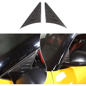 Fit for Toyota Supra GR A90 A91 MK5 2019-2024 ABS Rearview Mirror Side Spoiler Trim Cover Stickers, Channel The Car Air, Reduce The Wind Noise Inside The Car, 2PCS(Bright Black)