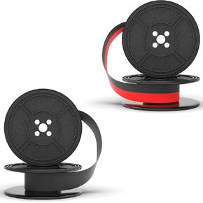Twin Spool Typewriter Ribbon - Combo Pack - Red and Black Ink - Fresh Ink Replacement - Compatible with Smith Corona, Royal, Remmington, Underwood, Brother, Olivetti, Olympia, Adler and More