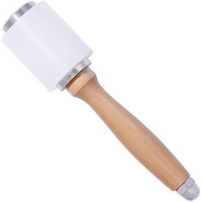 Nylon Hammer，Leather Crafts，Wooden Handle Leather Carving Hammer For Diy Handmade Leather