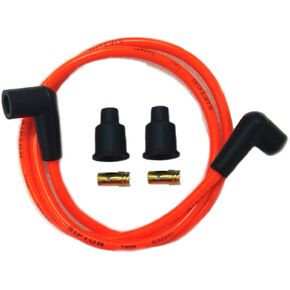 V-Twin 32-0650 - Orange Copper Core 7mm Spark Plug Wire Kit