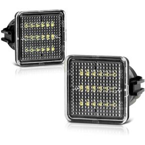 VIPMOTOZ Full LED License Plate Light For 2016-2023 Toyota Tacoma & 2014-2021 Tundra Pickup Truck, 6000K Diamond White, 2-Pieces Tag Lamp Assembly Replacement