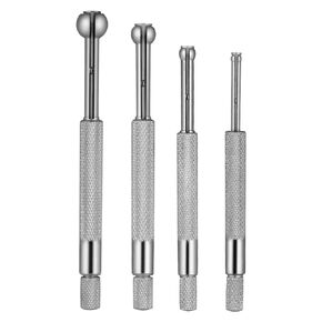 UKCOCO 4 Pcs Small Hole Gauge Set, Full Round Telescoping Gauge Set for Measuring Gap Width or Thickness, Range 1/8 to 1/5, 1/5 to 3/10, 3/10 to 2/5, 2/5 to 1/2