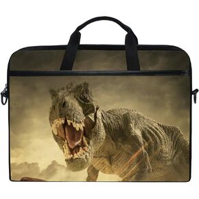 Tyrannosaurus Dinosaur T-Rex Laptop Case Bag Sleeve Portable/Crossbody Messenger Briefcase Convertible w/Strap Pocket for MacBook Air/Pro Surface Dell ASUS hp Lenovo 15-15.4 inch