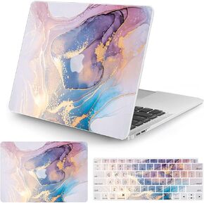 Watbro Compatible with MacBook Air 13 Inch Laptop Case 2020 2019 2018 Released A2179 M1 A2337 A1932,Plastic Hard Shell Protective Case with Keyboard Cover,Gentle line Art Print
