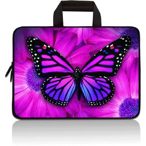 11 11.6 12.1 12.5 inch Laptop Carrying Bag Chromebook Notebook Ultrabook Bag Tablet Cover Neoprene Sleeve Fit Apple MacBook Air Samsung Google Acer HP DELL Lenovo Asus(Big Butterfly)