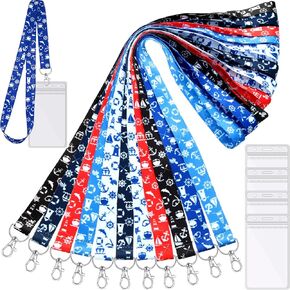 Tudomro 12 Pack Cruise Lanyard with Id Holder Set for Ship Cards Lanyards for Ship Cards Key Card Ship Waterproof Card Holders for Women Men Cruise Accessories(Multicolor)