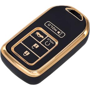 غطاء OFFCURVE Key Fob متوافق مع Honda، غطاء حافظة مفتاح TPU ناعم لهوندا Accord Civic CRV Pilot Ridgeline Odyssey Passport 5 أزرار حامل مفاتيح ذكي عن بعد ملحقات السيارة، أرجواني